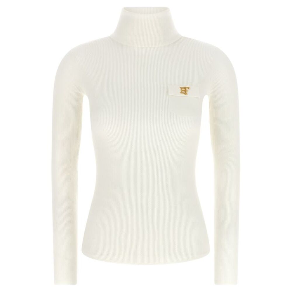 Elisabetta Franchi White Lycra Women's Cardigan - Picture 1 of 4